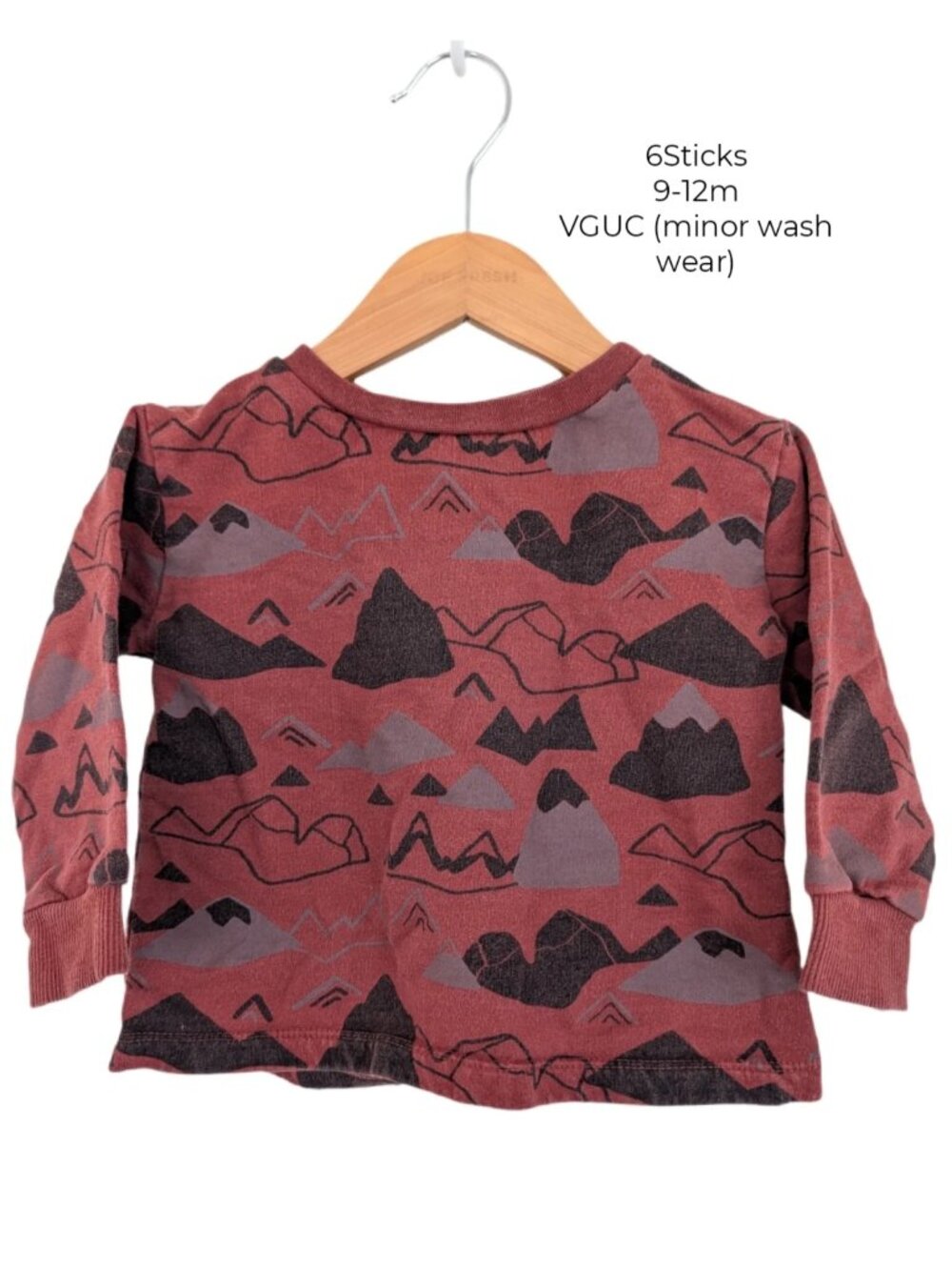 6 Sticks‎ Mountain Range Long Sleeve Shirt 9-12m